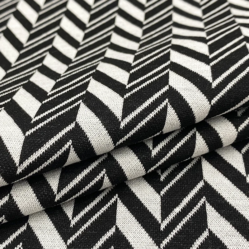 Harvest wholesale designer casual jacquard warp knitted spandex ponti roma fabric for dress and coat