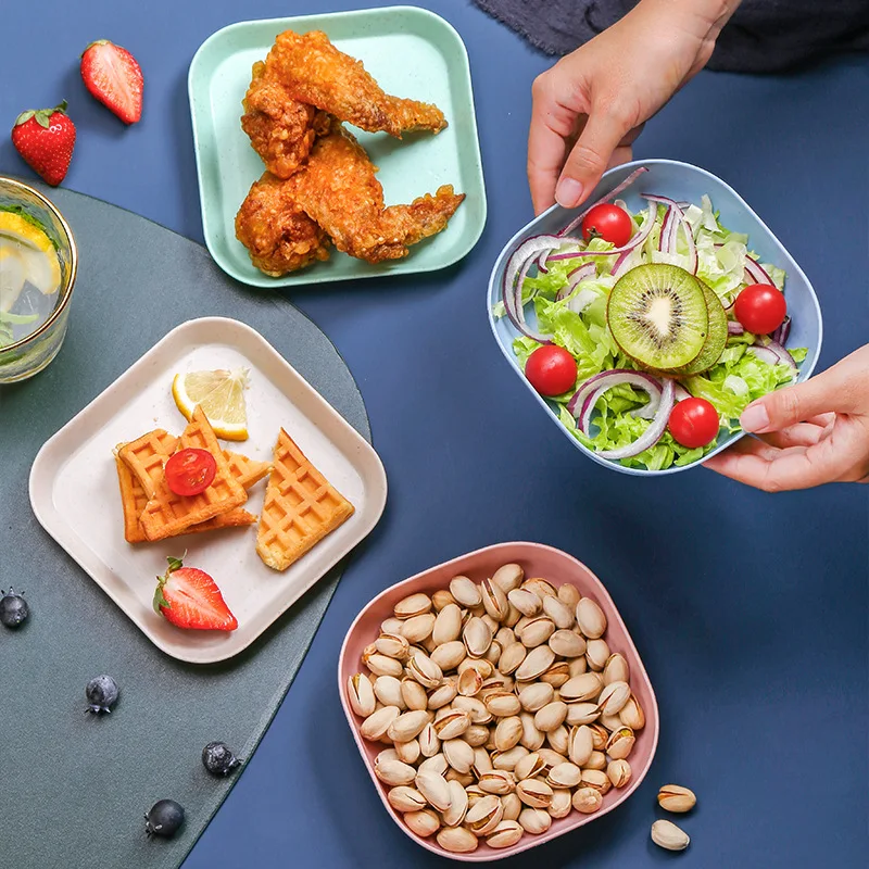 Factory Bone Dish Plastic Round Pp Household Small Fruit Dinner Plate And Rack