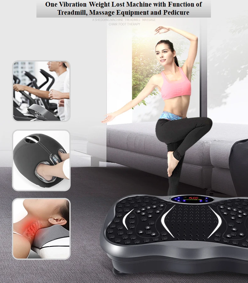 Тренажер для фитнеса, тонкая вибрационная машина, тренажер, платформа, формирователь тела с эспандерами