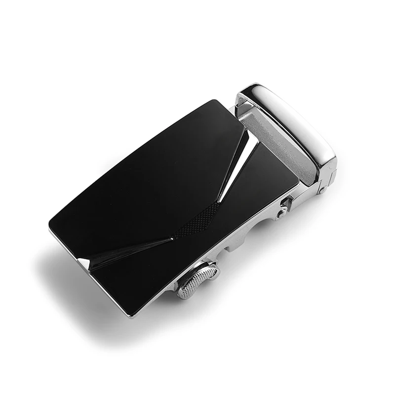
Custom Metal Pin Automatic Release Black Custom Letter Logo Brand Metal Belt Buckles 