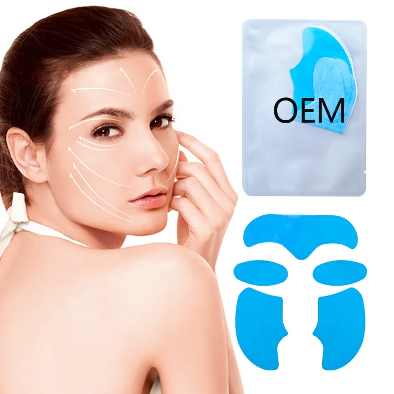 Face Lifting Water Soluble Collagen Film Hydrolyzed Collagen Face Film Sheet 5 Pieces Set Anti Wrinkles Face Moisturizer Mist