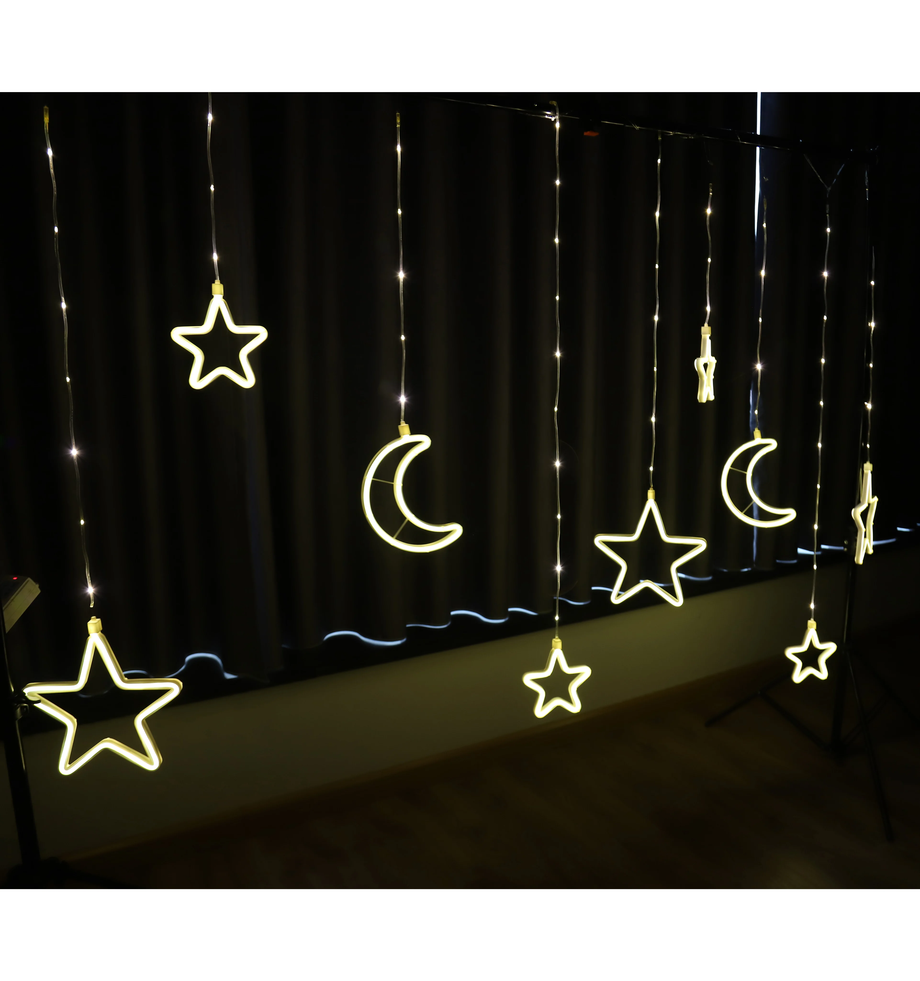Stars led flashing string lights curtain lights wedding Christmas ramadan decorations lights
