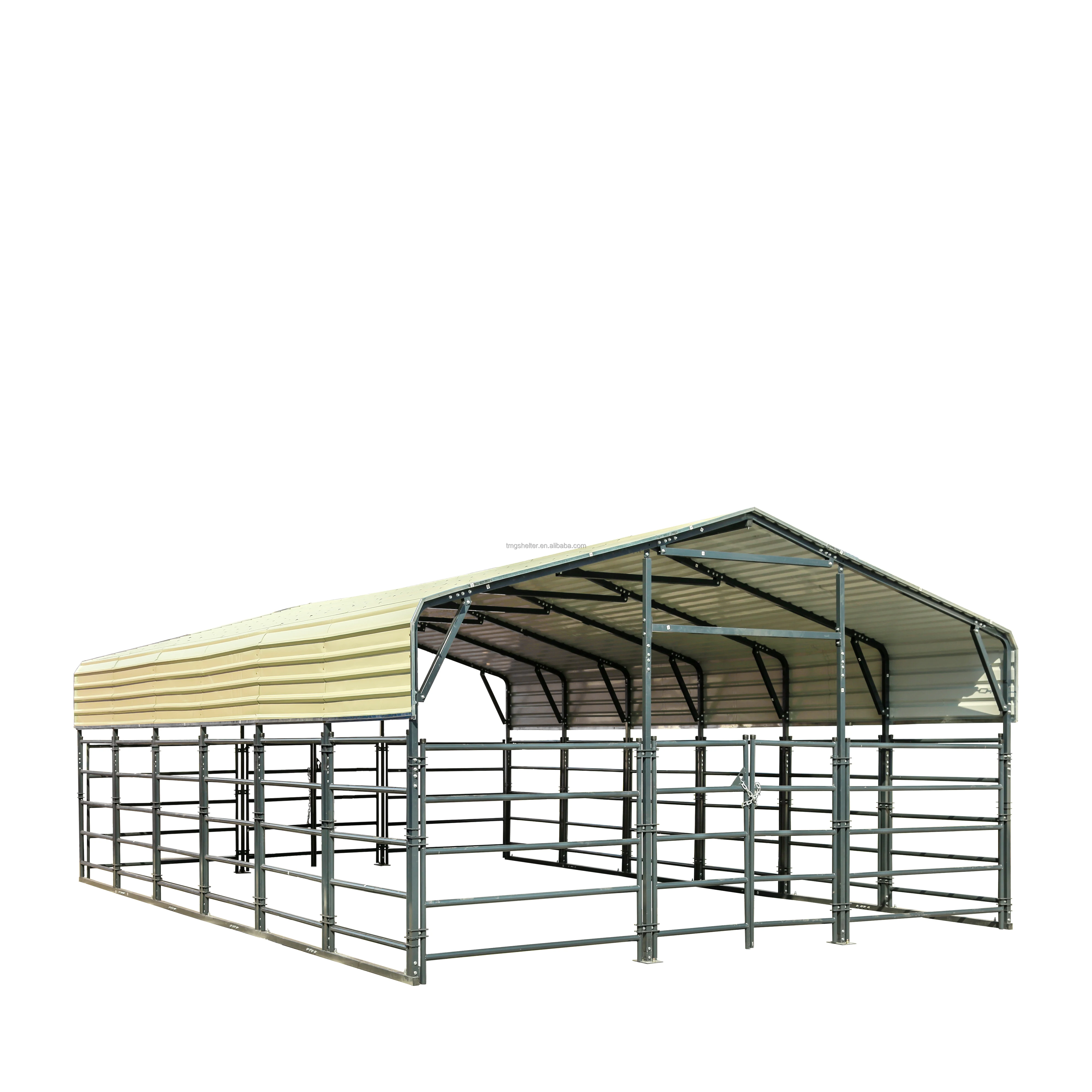 Factory Sales Custom Size High Snow and Wind Load Steel Structure Farm Portable Animals Shelter Livestock Tent