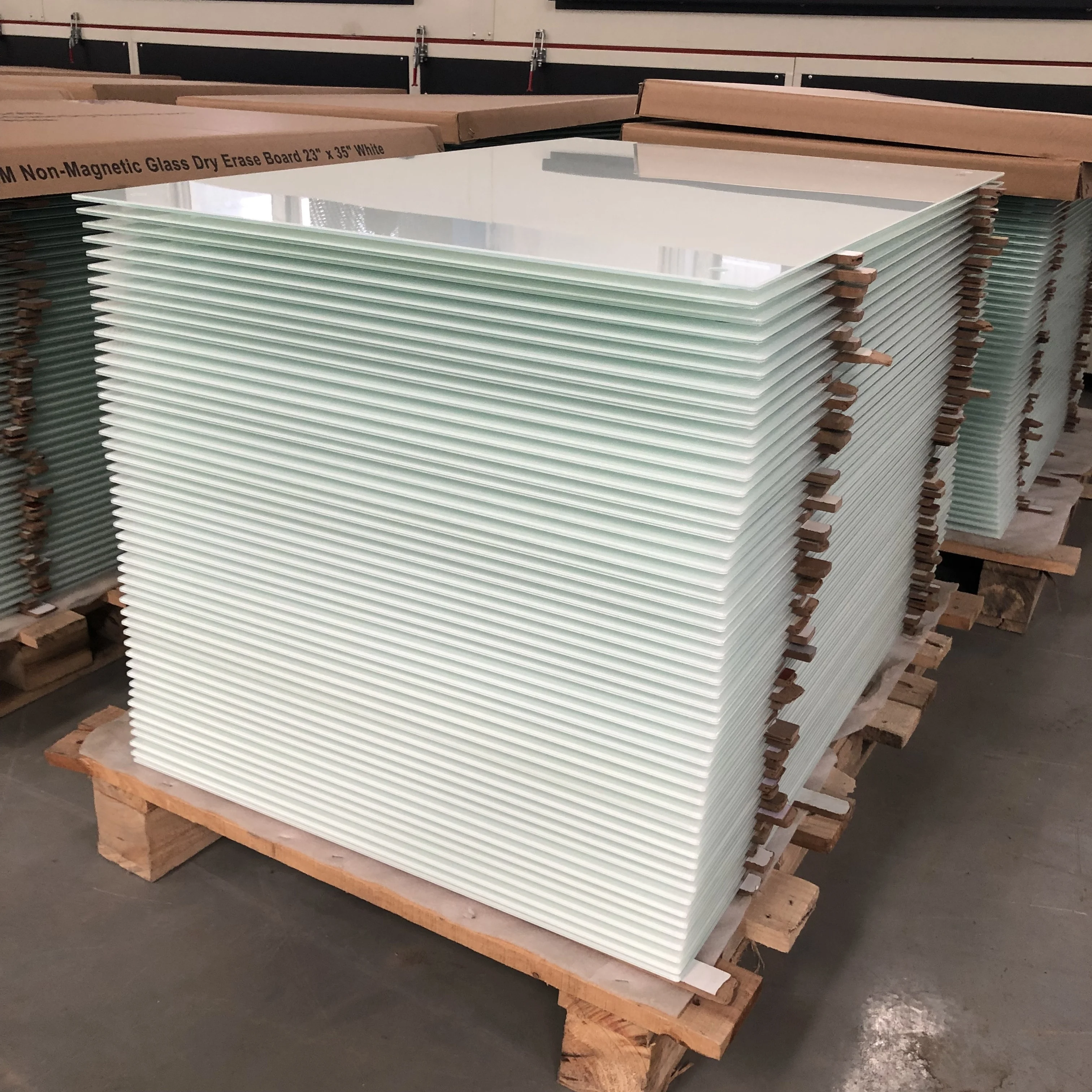 Hot selling office magnetic toughened glass notice whiteboard rectangle