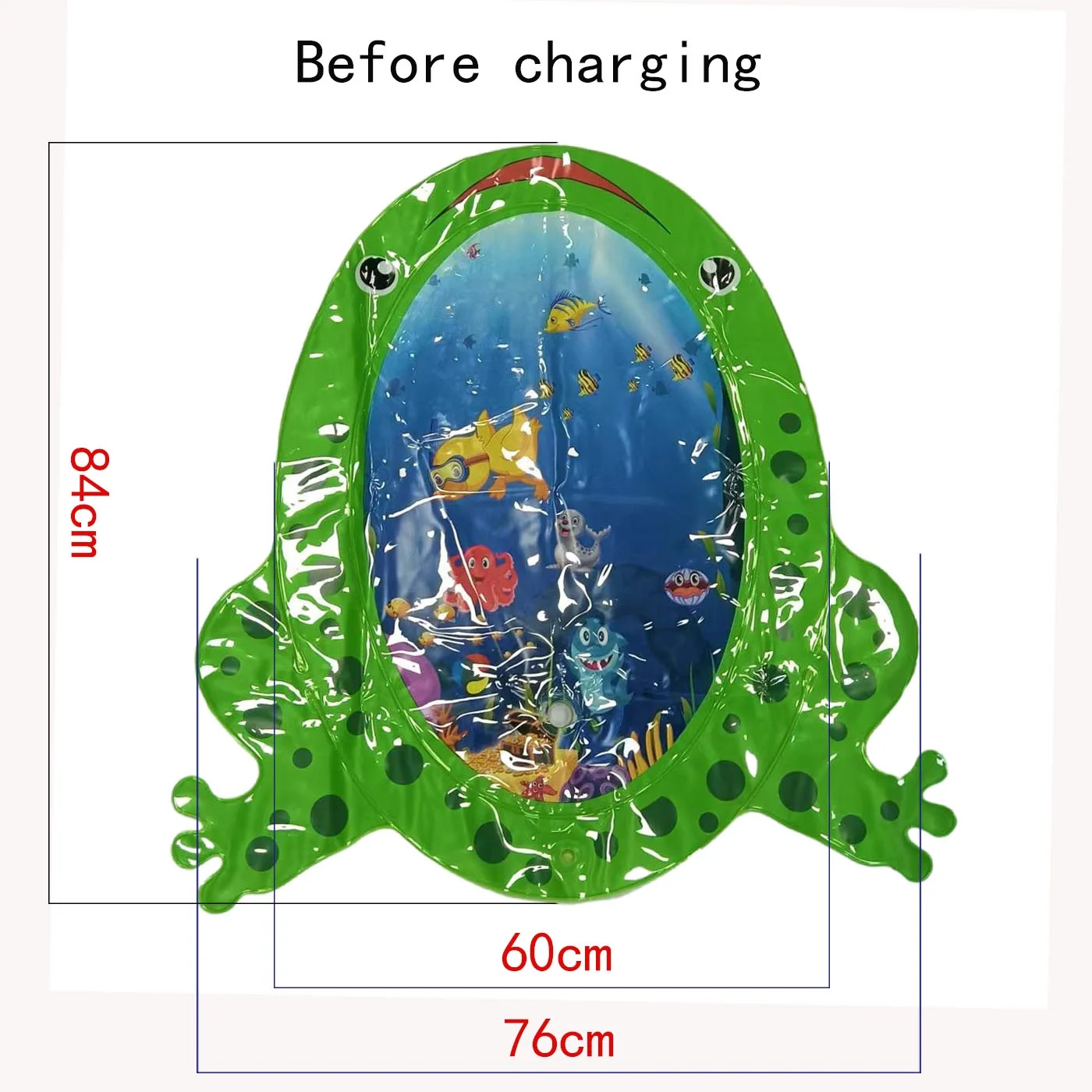 The stereoscopic frog slaps the water mat water play mat baby water mat