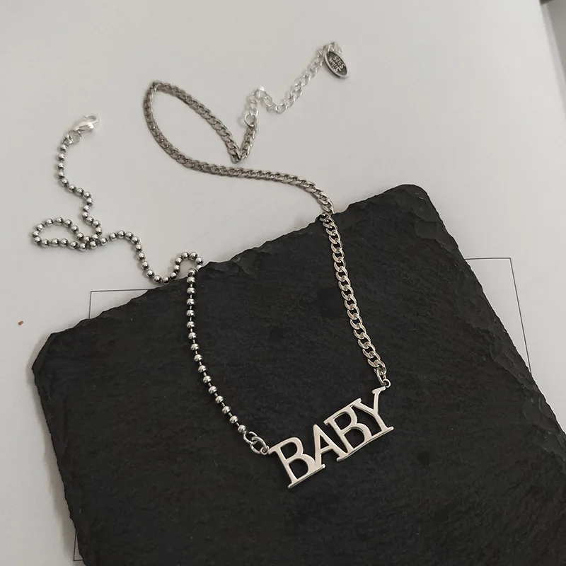 Vershal B5-161 Letter Of Baby  Hot Sale Popular Shiny Unique Women Jewelry Pendant Necklaces