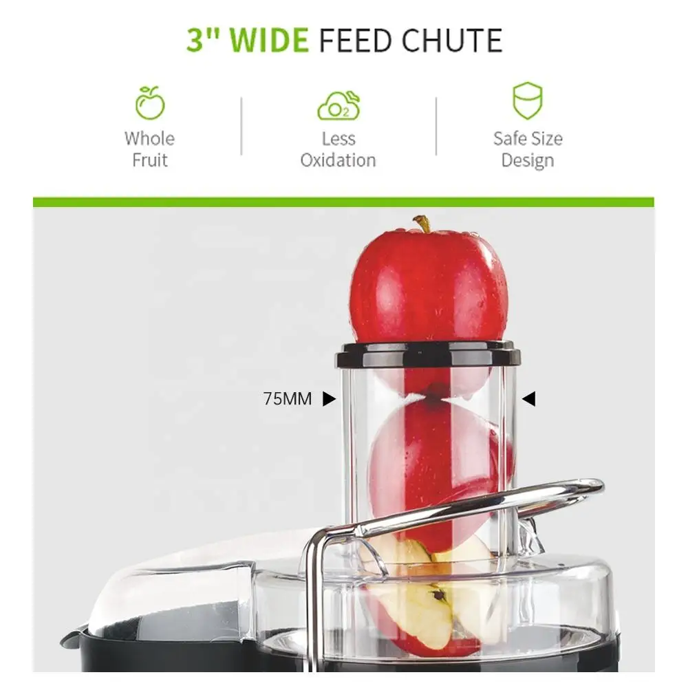 Cold Press Juicer, Juicer Machines for Vegetable and Fruit with Upgraded Juicing Technology, Powerful Quiet Motor, Easy to Clean