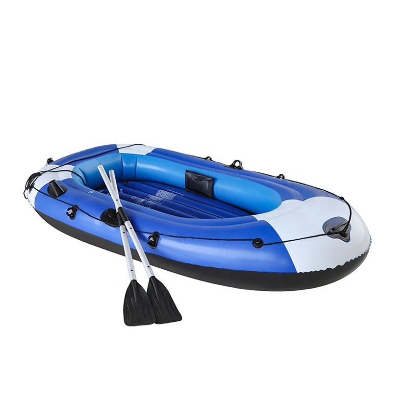 Blue Inflatable Rafts Rowing Fishing Boat Paddle Kayak Inflatable PVC Portable Water Sports Canoe