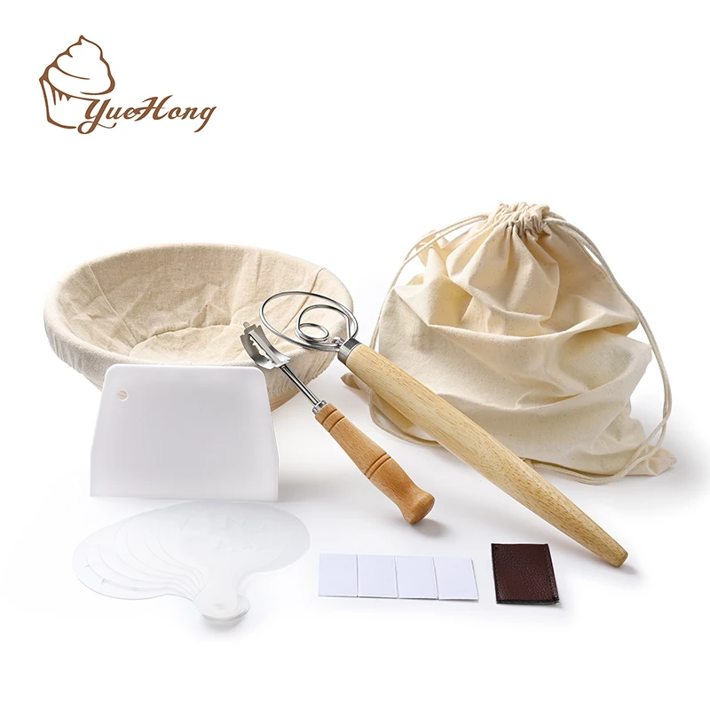 9 inch Natural Rattan Benneton Proofing Basket Round Sourdough Bread Making kit