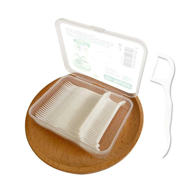Custom 30packs Factory price Disposable Dental Floss Picks Sticks Cleaning Toothpick Dental Floss Manufacturing