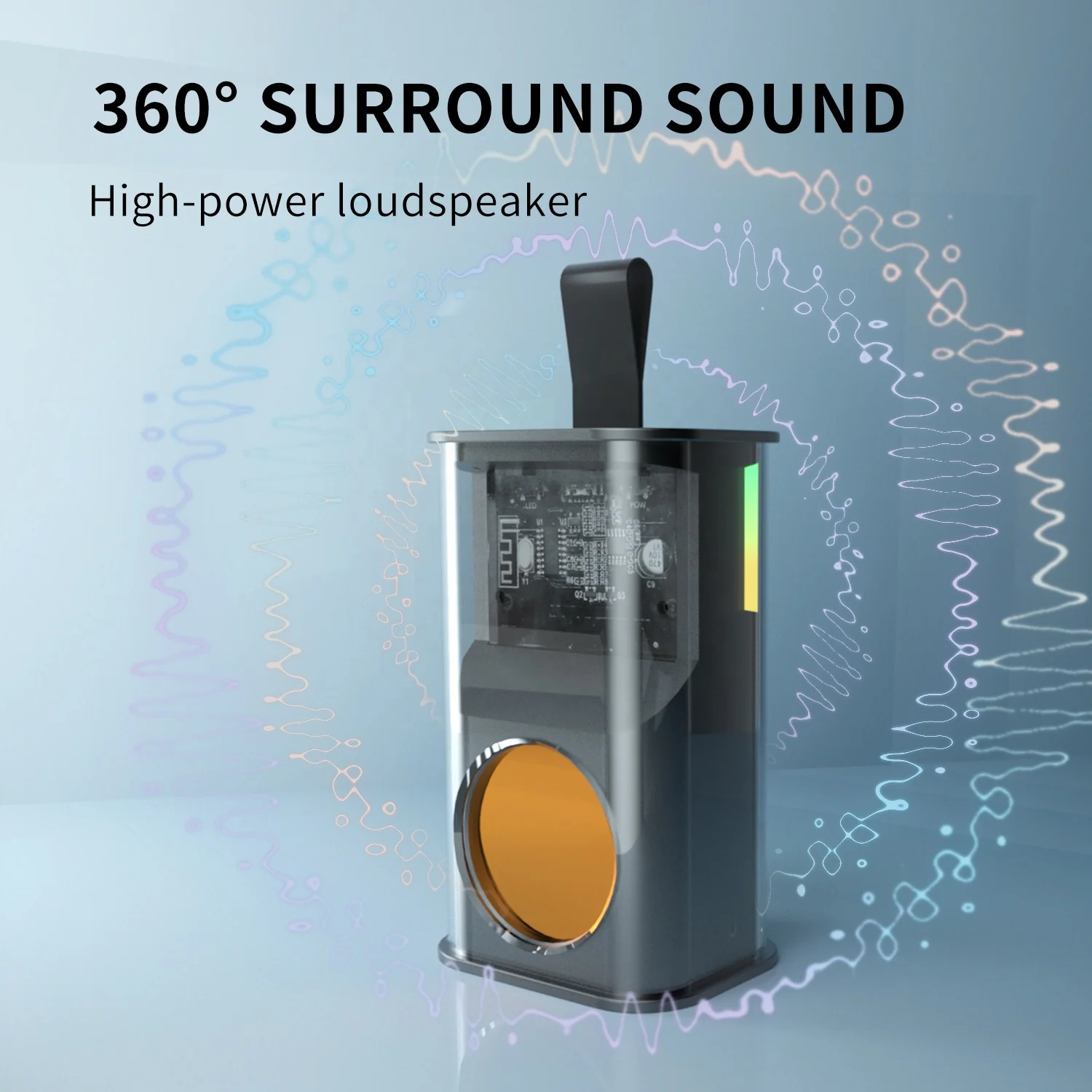 Led Light Professional DJ Wireless Smart Portable Outdoor Gaming Mini Bluetooth Speaker Subwoofers New Hot selling products 2023