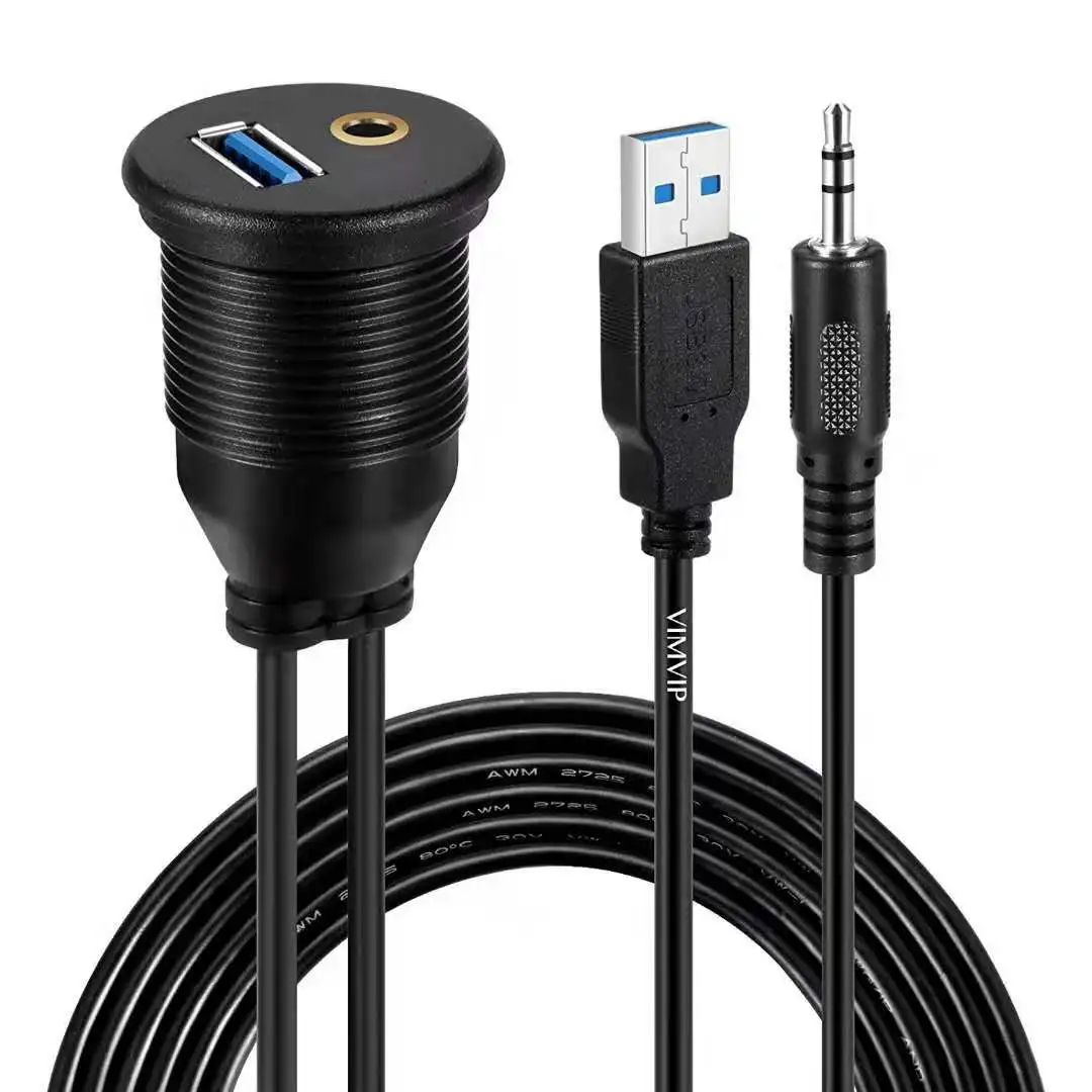 Двойной USB 3 0 удлинитель для приборной панели с утапливаемым креплением автомобиля лодки