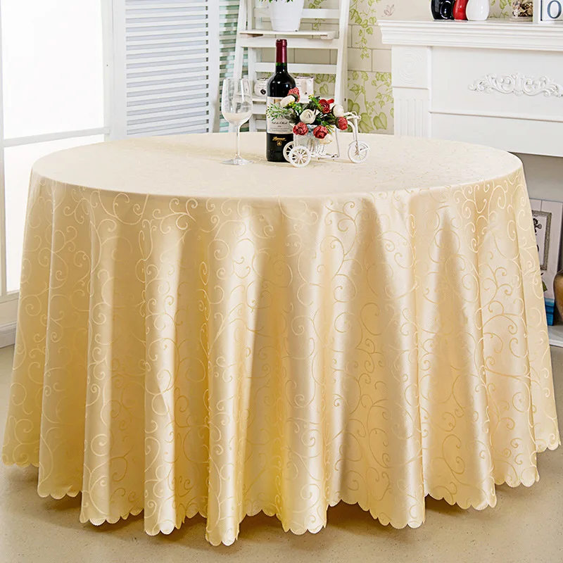 Table Covers Table Cloth White Tablecloth Wedding Custom Damask Tablecloth Jacquard Round Tablecloth 200 CM