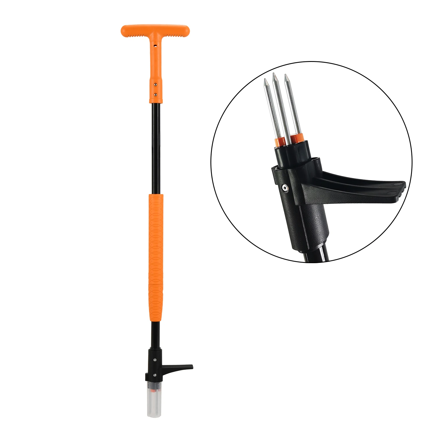 Vertak Stand Up Weeder Root Pulling Tool Portable Weed Puller Tool Long Handle with 3 Claws