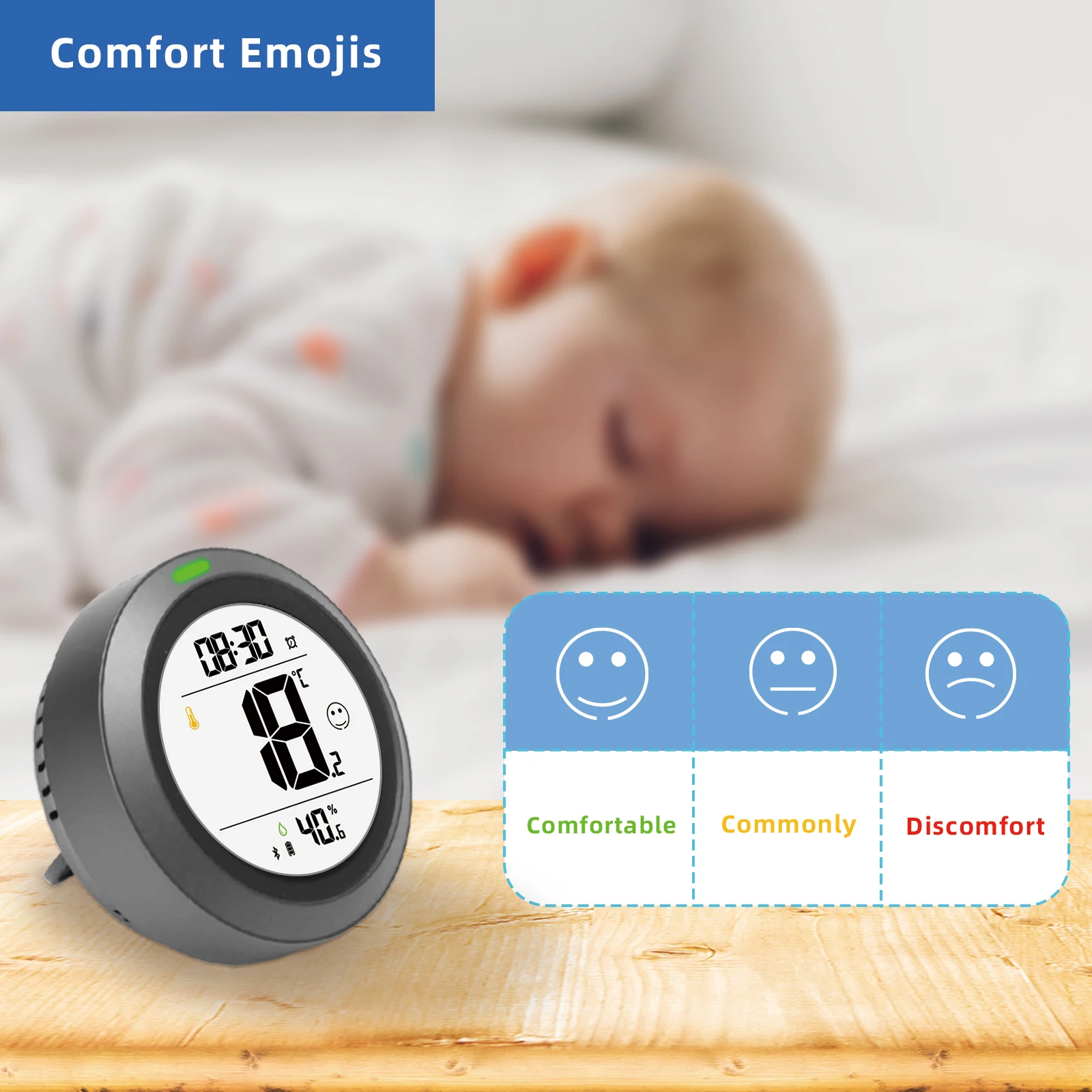 2022 Newest  Wireless  lcd Digital Display Electronic indoor outdoor Thermohygrometer With Household Temperature