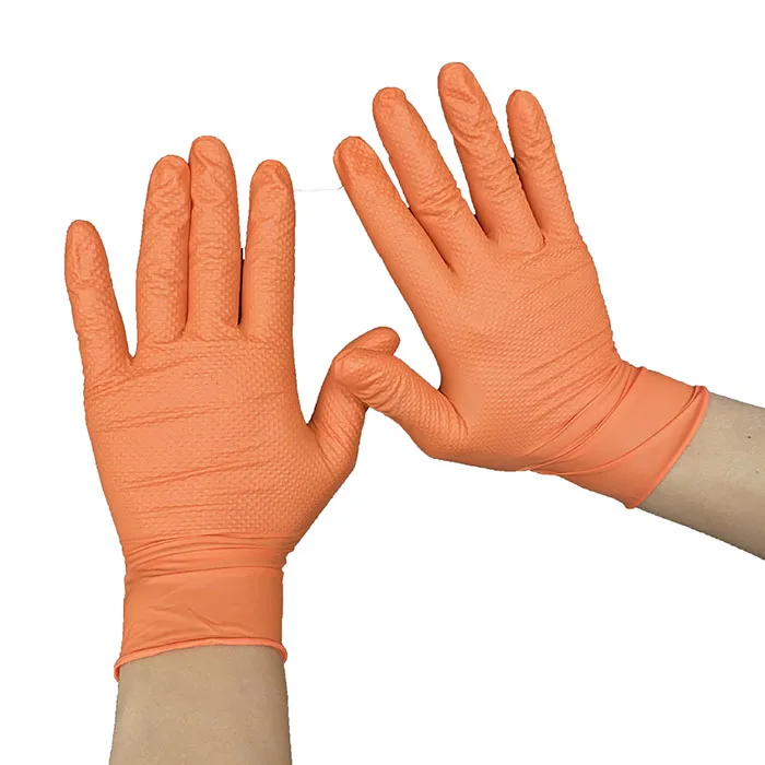 Durable and Latex-Free Diamond Texture Nitrile Gloves