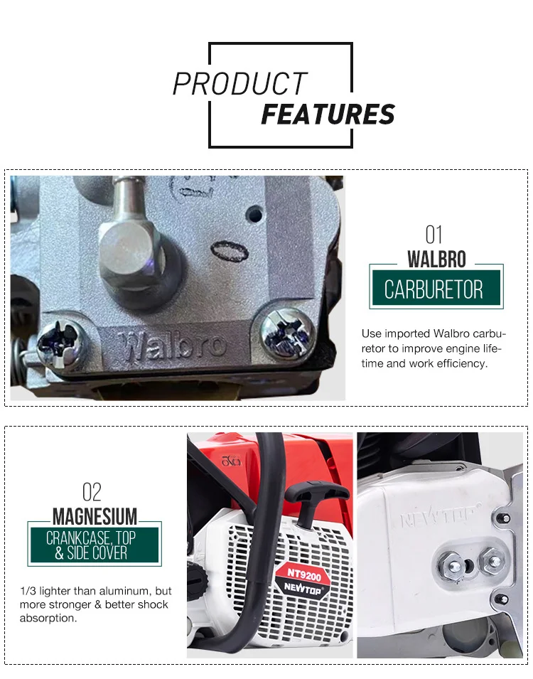 92 Cc 5.2 kw Ms 660 Petrol Chainsaw Steel Chain Saw Petrol/gas Chain Saw for Sale