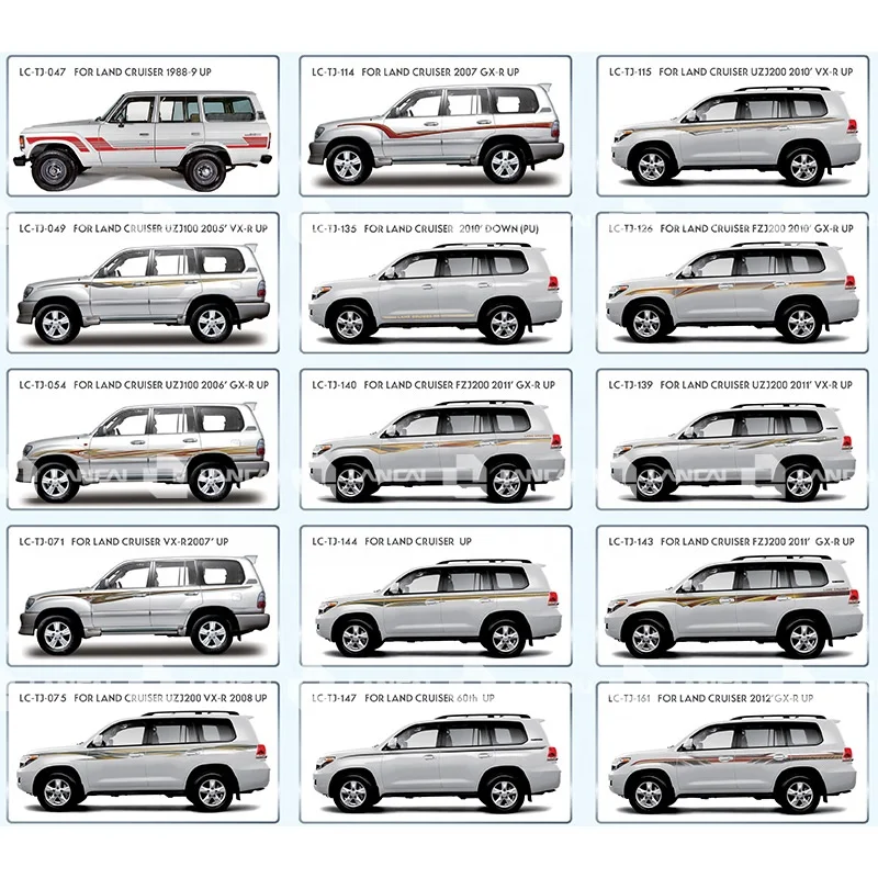 Decals for 2007 Land cruiser GX-R sticker for toyota land cruiser