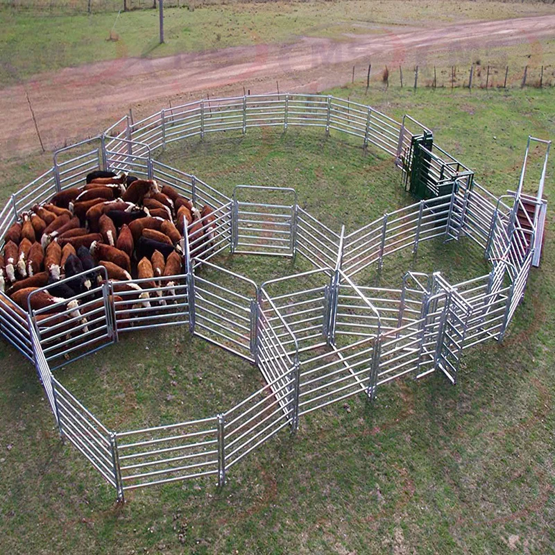 Heavy duty custom size galvanized metal bulk livestock farm cattle corral fence panels