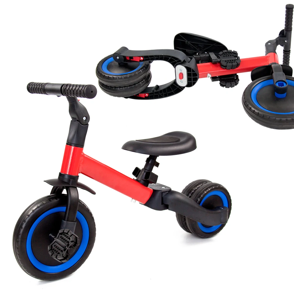 3 in 1 multifunctional 3 wheels Folding balance bike for baby