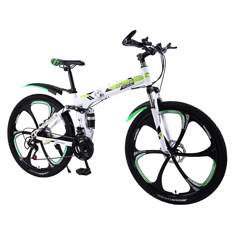 Folding Mountain bike wholesale Customized OEM carbon Steel Frame full suspension Foldable Bicycle
