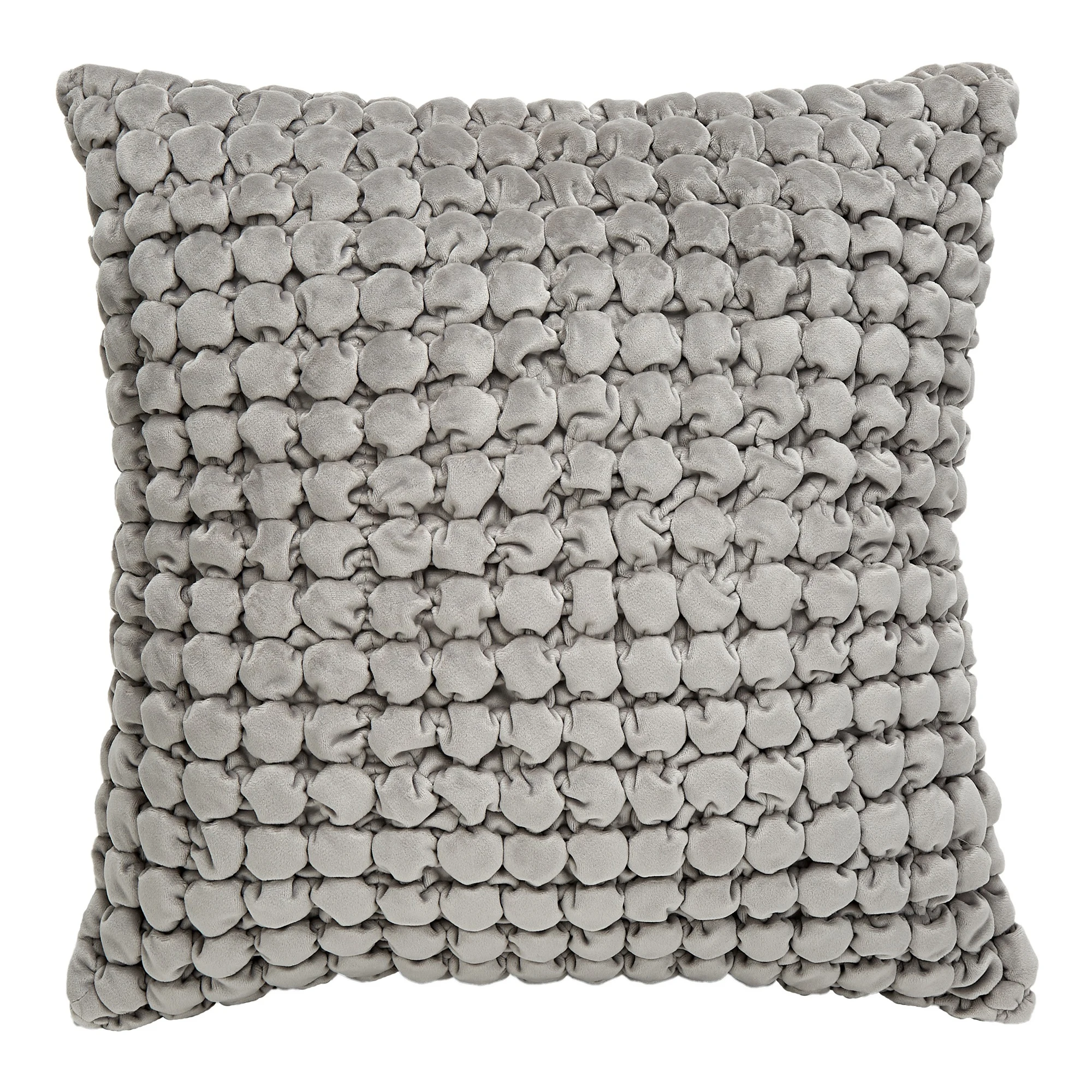 Cream Style 40*40Cm Sofa Cushion Case Ins Simple Solid Color Elastic Puff Plaid Pillow Coverings