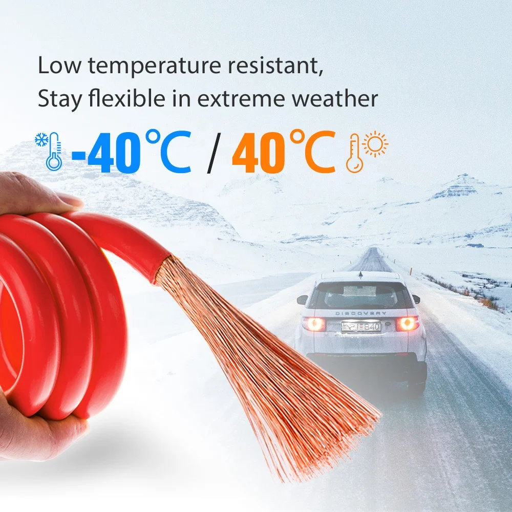 
CE Auto Emergency Tool 6GAUGE 12FEET Car Plastic Battery 400A Booster Jumper Cables with LED Light 