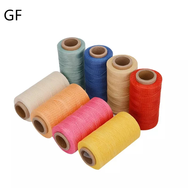 Best Price Waterproof 0.8mm/1.0mm Flat Waxed Sewing Thread Leather Wax Line For Hand Knitting Necklaces