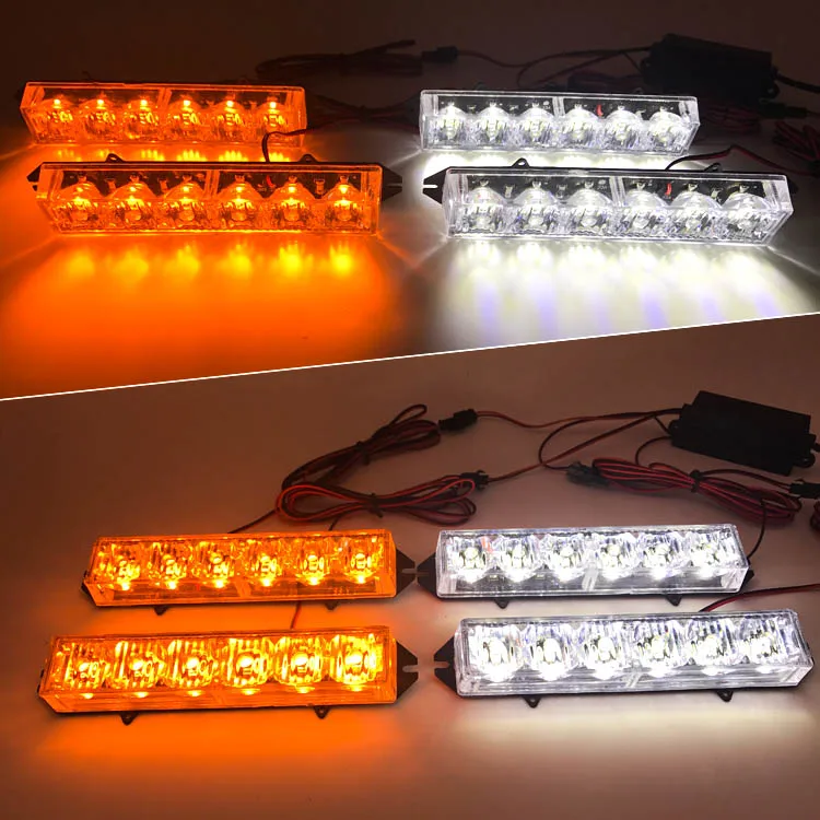 24W white red blue amber green car auto emergency grille flashing LED warning strobe light