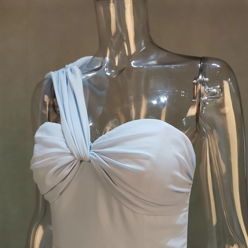 New Arrivals Strapless  High Quality Lady Elegant backless satin prom long Party Dresses Women  Evening Dress