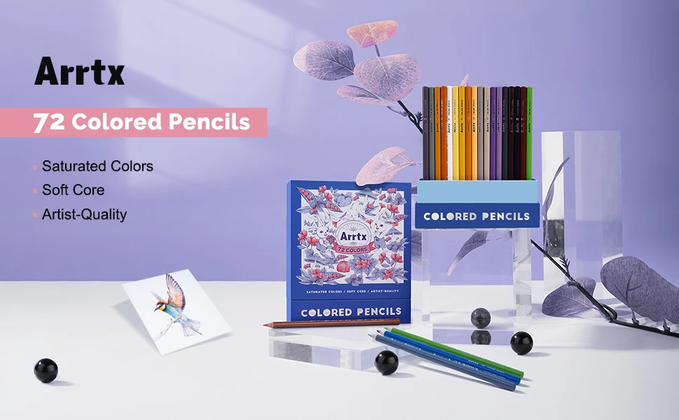 Arrtx ACP-001-3872A Professional 72 Colore Pencils Drawing Colored Pencil For Artist Kit