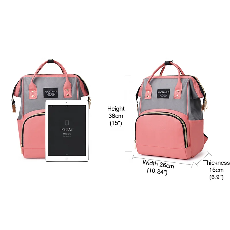 Top Sale Colorful High Quality Large Capacity Waterproof Mommy Nappy Bag Women Baby Diaper Bag Backpack