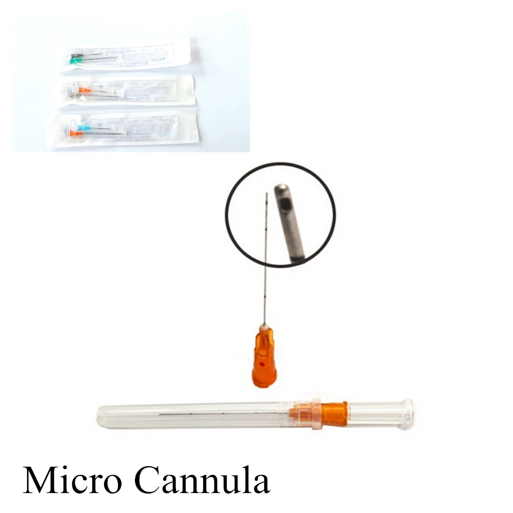 Hot Sale 25 Gauge Dermal Filler Nano Micro Cannula Fine Micro Canula needle 25g 50mm