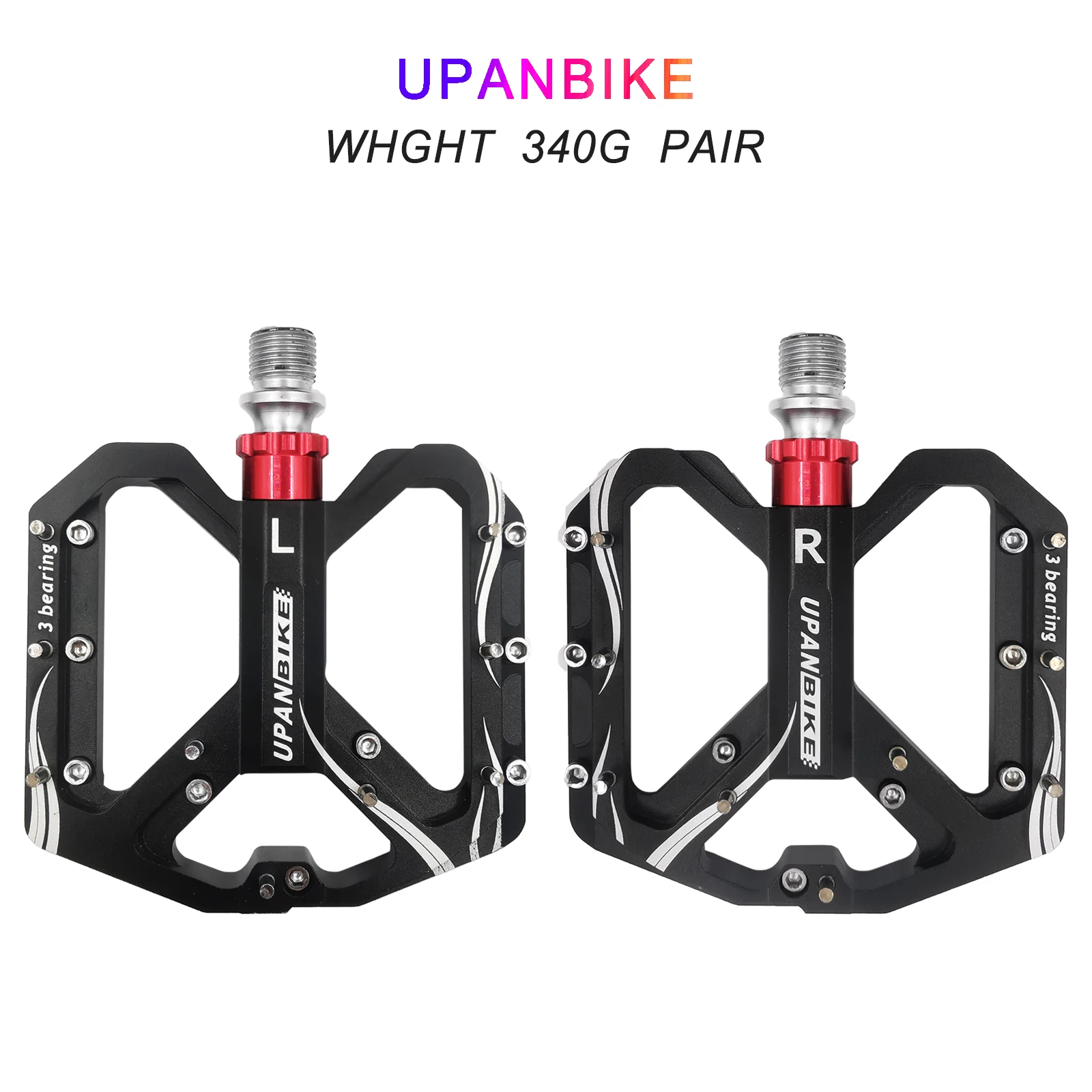 UPAL1106 Aluminum Alloy CNN Bike Pedal Platform Bicycle Parts Anti Slip 3 Sealed Bearing Ultralight Bike Pedal