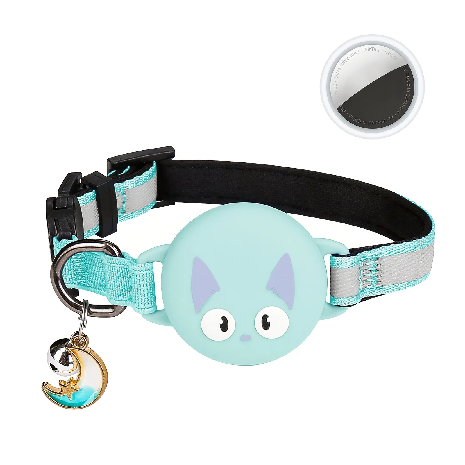 Wholesale Reflective Puppy Pet Collar Airtag Cat Collar  With Bells Outdoor Products Accessories Manufacturer