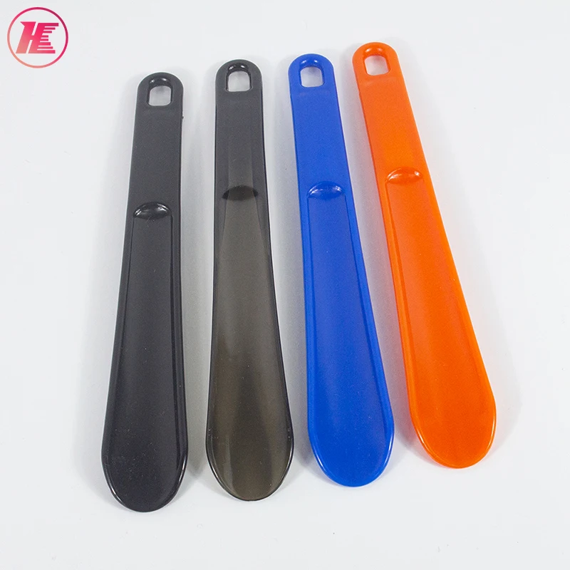 Custom Designer Small Funny Hotel Black Shoe Horn Plastic Shoehorn
