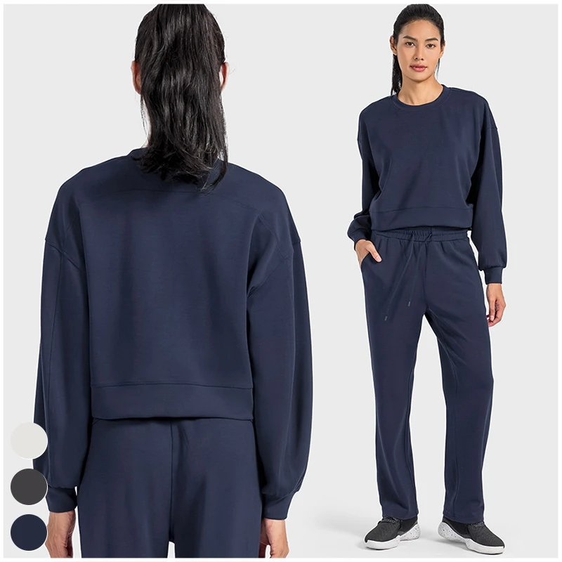 Wholesale Women Clothing High Quality Quick Dry Sweatshirt Custom Long Sleeve Sweatshirts Crewneck Pullover Sweatshirt For Women