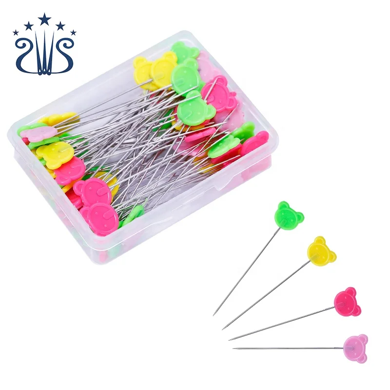 53 мм 100 шт. RTS высококачественные декоративные пластиковые булавки с головкой медведя