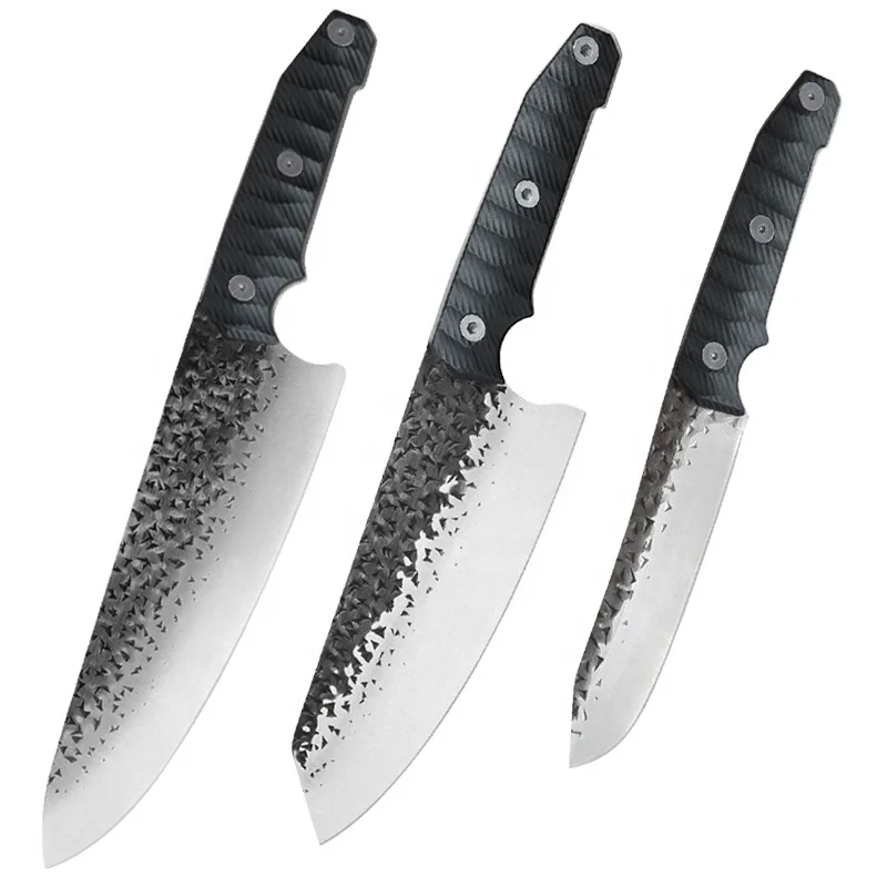 3pcs razor sharp Japanese knives chef fiberglass handle high carbon stainless steel kitchen knife set