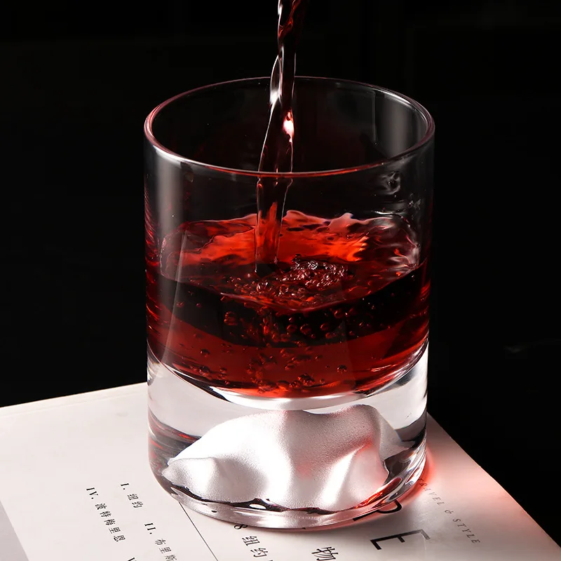 High Quality Crystal Whiskey Glasses Luxury Lead Free drinking glass cup 250ml Crystal Custom Thick Bottom Whiskey Glasses