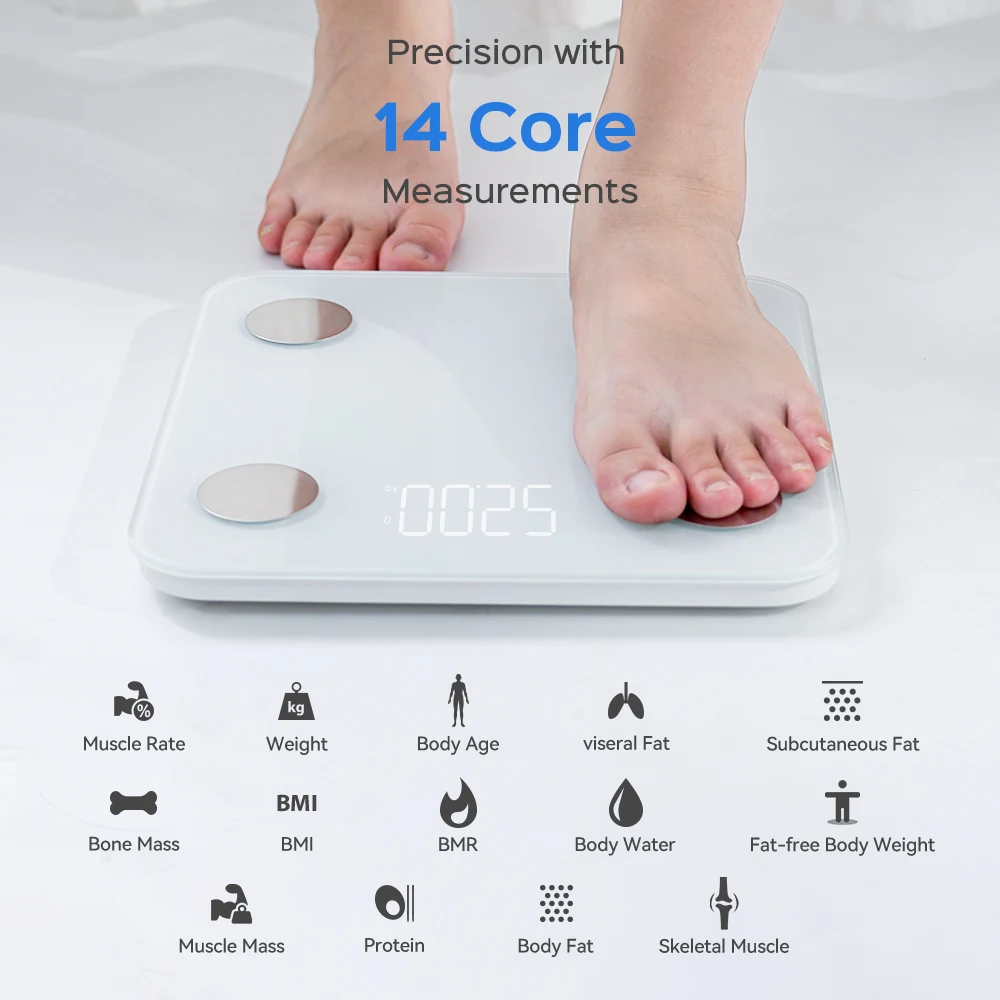 Welland New Smart Body Fat Scales Weight Personal Smart Body Scale