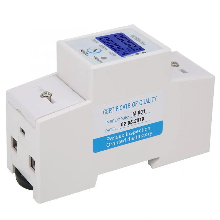 DDS015M Watt Hour Meter Digital Display Single Phase Electric Power Meter Can-be-Reset 230V Electric Meter