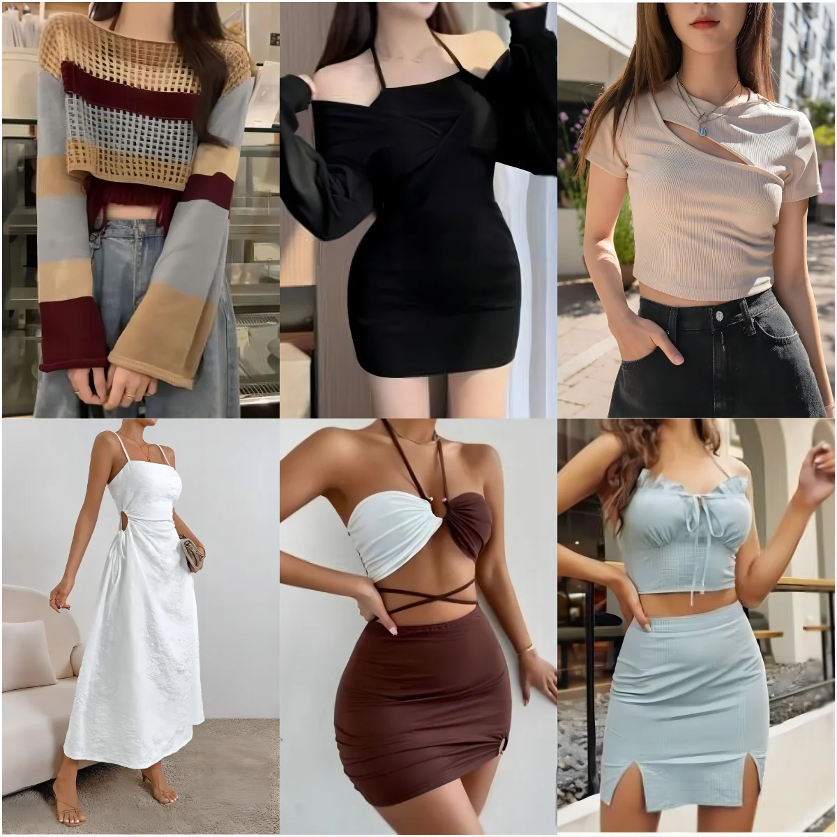 HLY Stock Apparel Mix Wholesale Tops Dress Women Bulk Clothes Brand New Clothes Random Delivery Bulk Package Stock Clothing