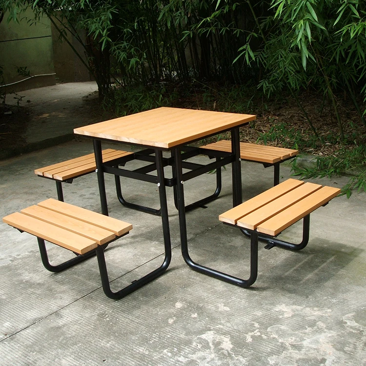 China factory Wood Material and Outdoor Furniture General Use wooden picnic table and chairs
