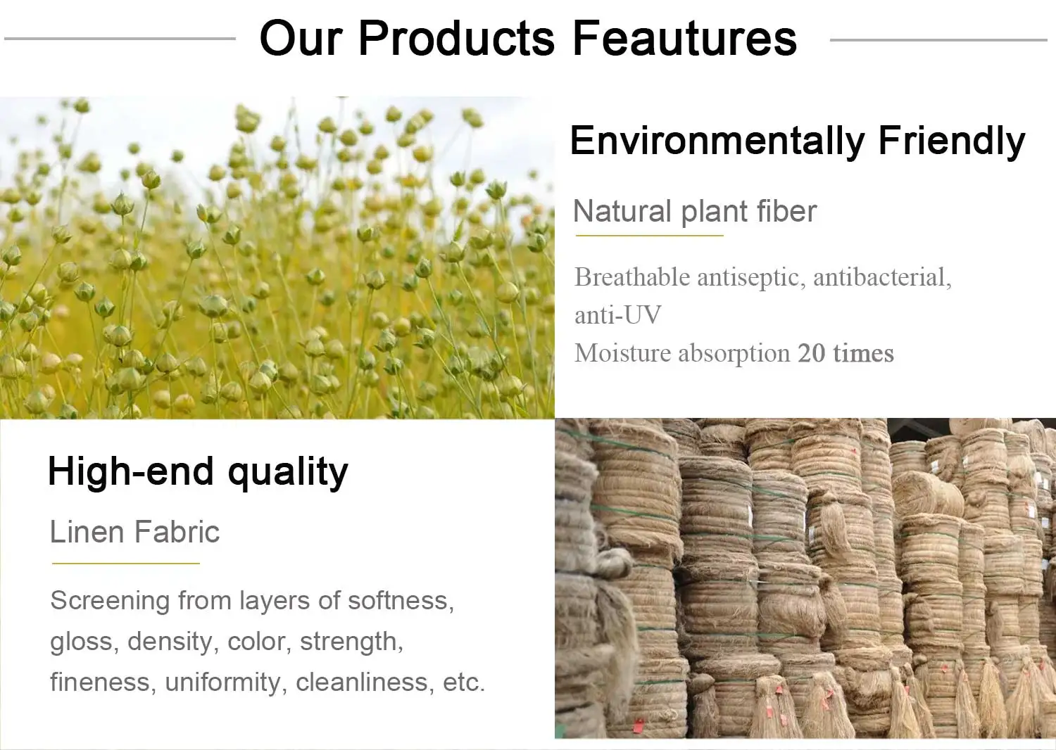 AMZ hot sale Summer flax OEKO-tex soft green linen/cotton fabric for pants