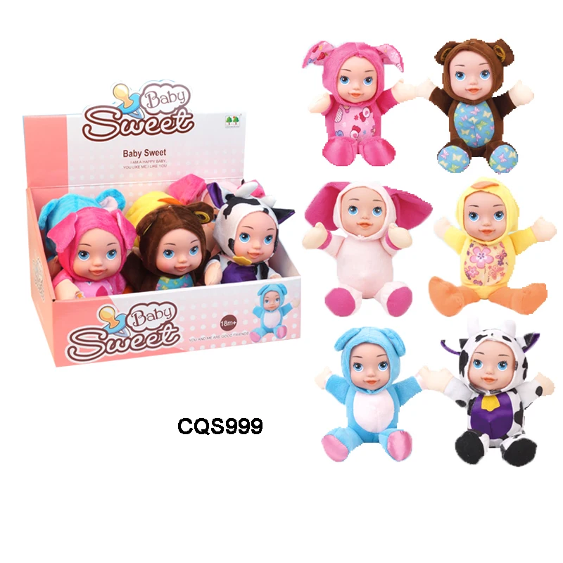 2021 Popular Lifelike Newest Reborn Stuffed doll Lovely Silicon Baby Soft Furry dolls  6 pcs mix baby gifts