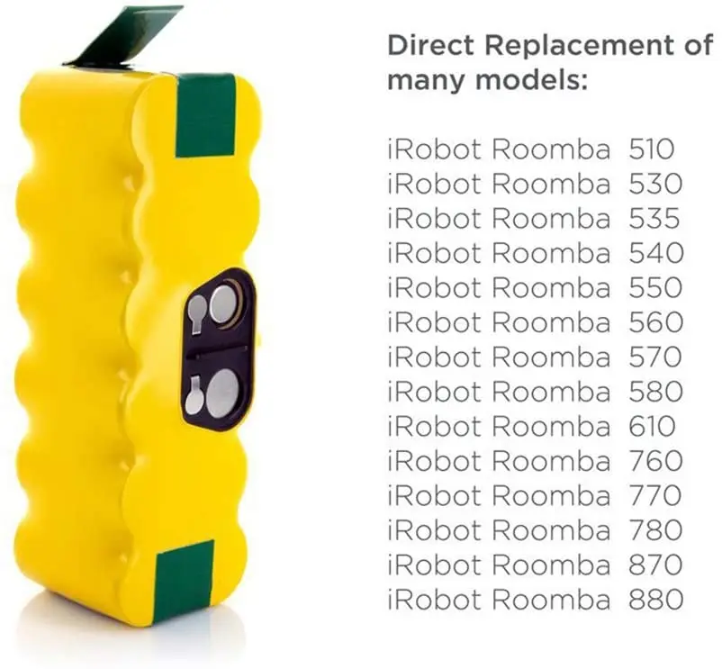  Сменный аккумулятор 4000 мАч 14 4 В совместимый с iRobot Roomba R3 500 600 700 800 900 серии 510 620 и т.