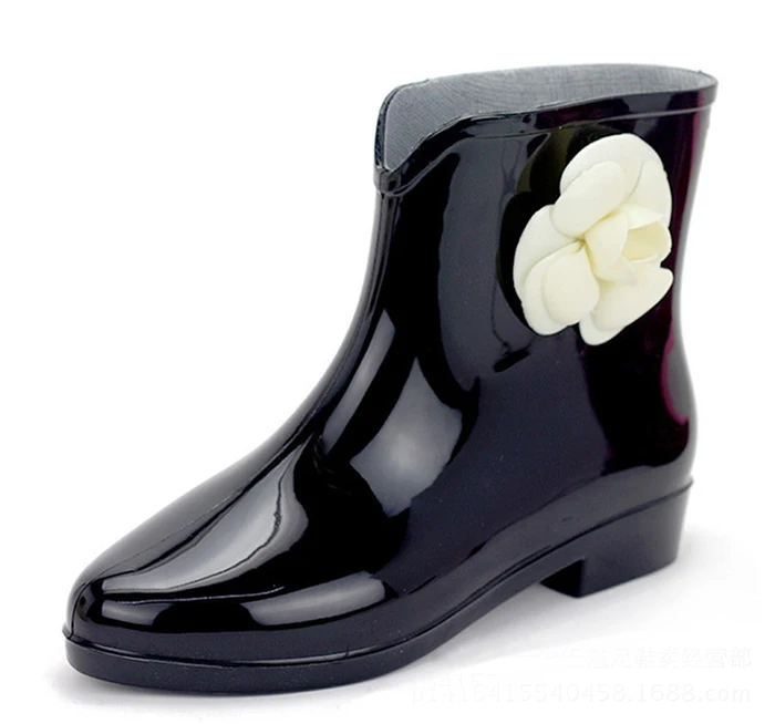 Customized Rubber Clear Waterproof  PVC natural rubber safety Rain Boots for women