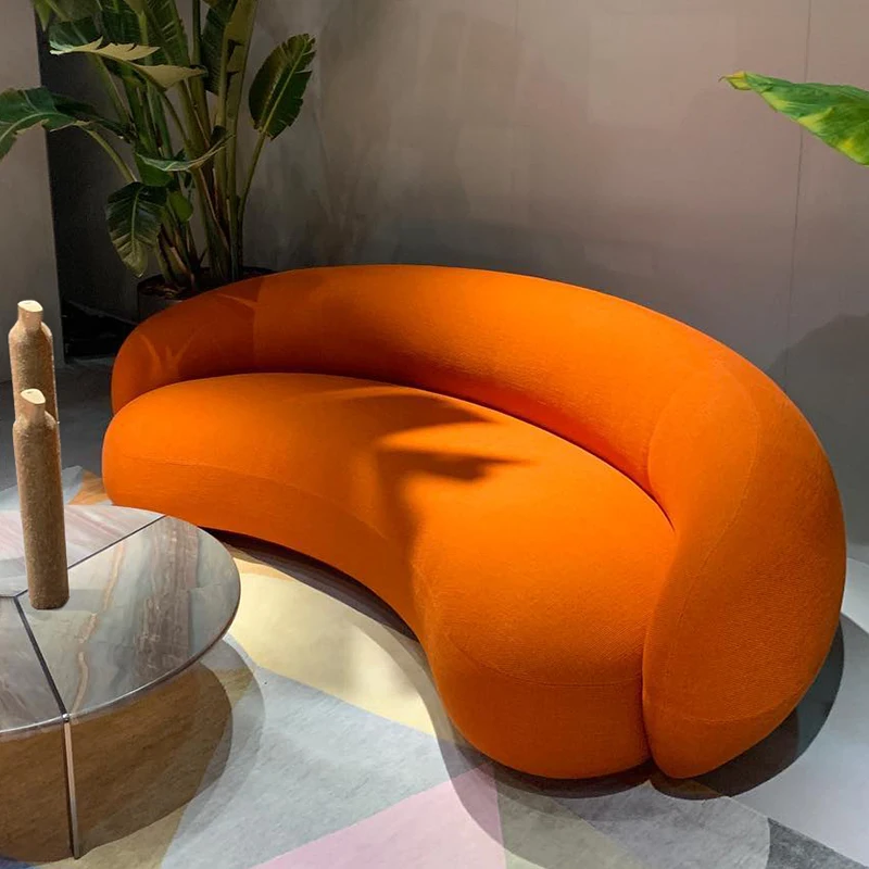 Wholesale price cheap salon living room furniture sets new design U shape soft fabric sofa set furniture