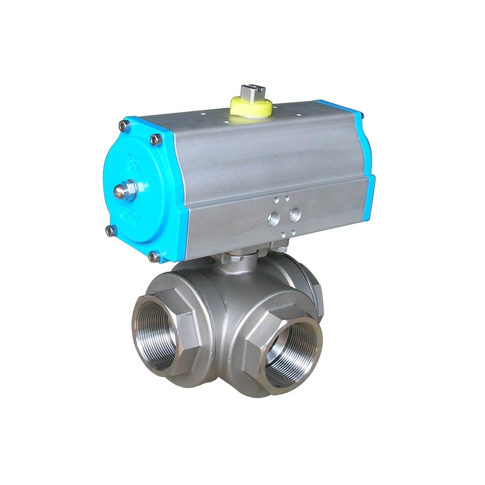 2' High Quality 2 Piece 304 316 Stainless Steel Pneumatic Threaded Ball Valve